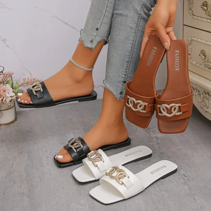 Drone Camera Stabilized - Women Smooth PU Square Toe Flat